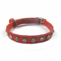 Lipstick Red Bling Cat Collars